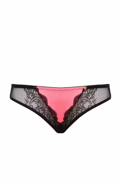Amanda - String - XXL-XXXL (Rose/Noir)
