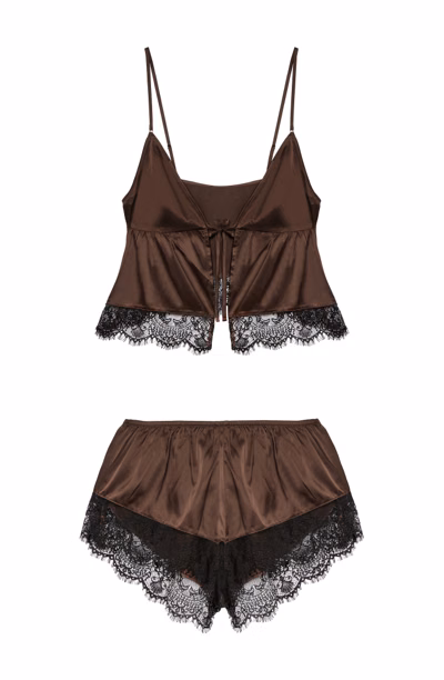 Alaia - Cami Pyjama - (Top & shorts set) (Chocolat)