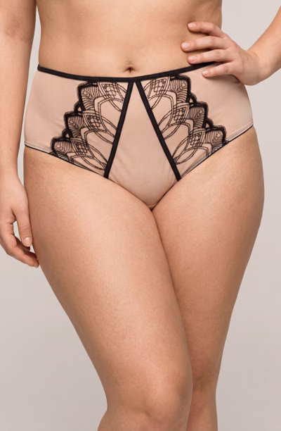 Clara - Slip - A vita - 52 (Latte e pizzo nero)