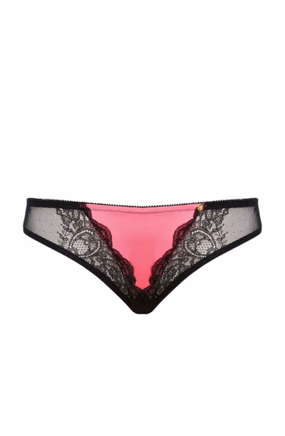 Amanda - String - XXL-XXXL (Rose/Noir)