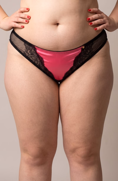 Amanda - Tanga - XXL-XXXL (Rosa/Nero)