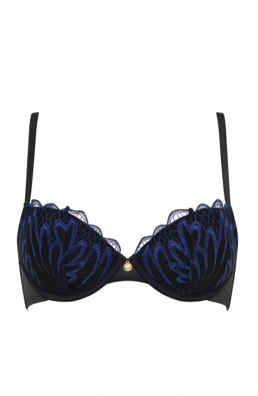 Felicia - Soutien-gorge - Effet plunge rembourré (Bleu Marine/Noir)