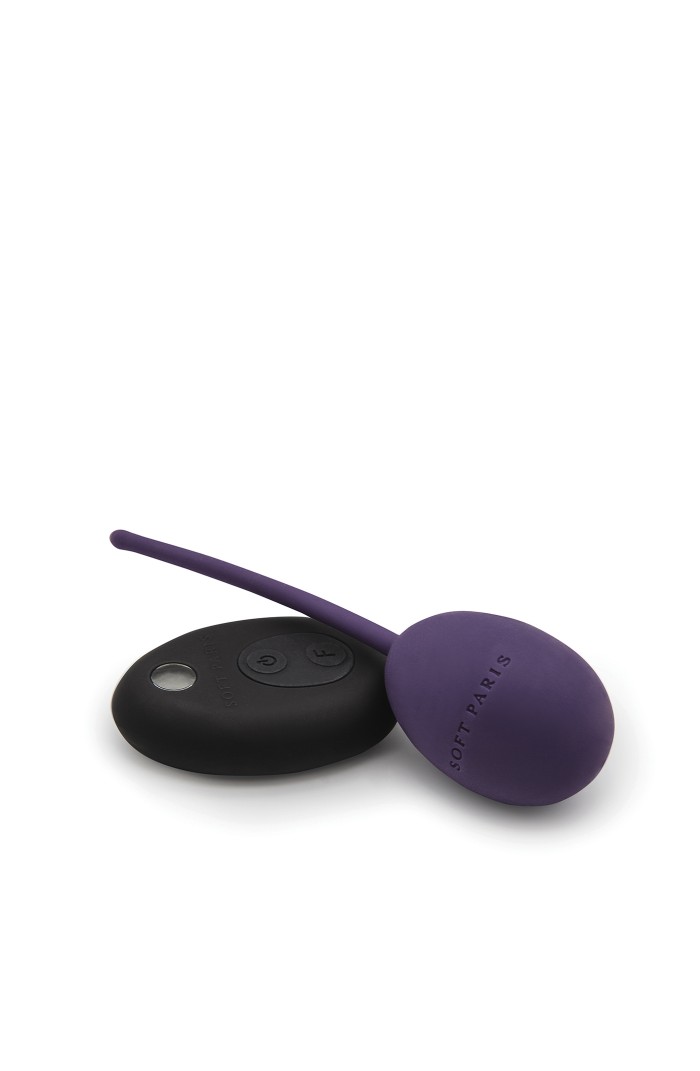 Love Egg - Vibromasseur télécommandé rechargeable (Aubergine)