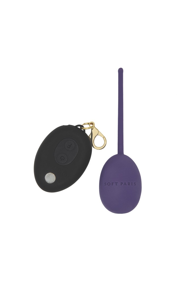 Love Egg - Vibromasseur télécommandé rechargeable (Aubergine)