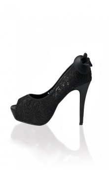 Seraphine - Scarpe nere in pizzo